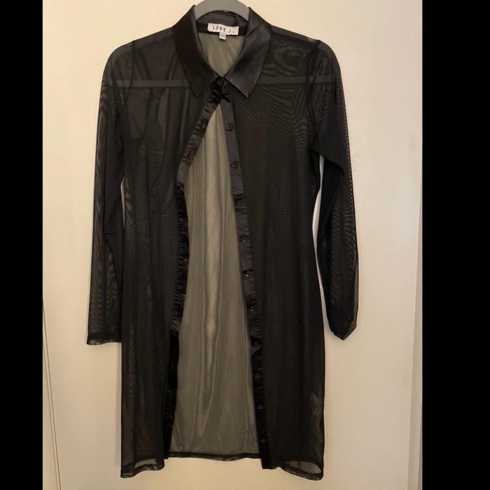 Sheer button up top